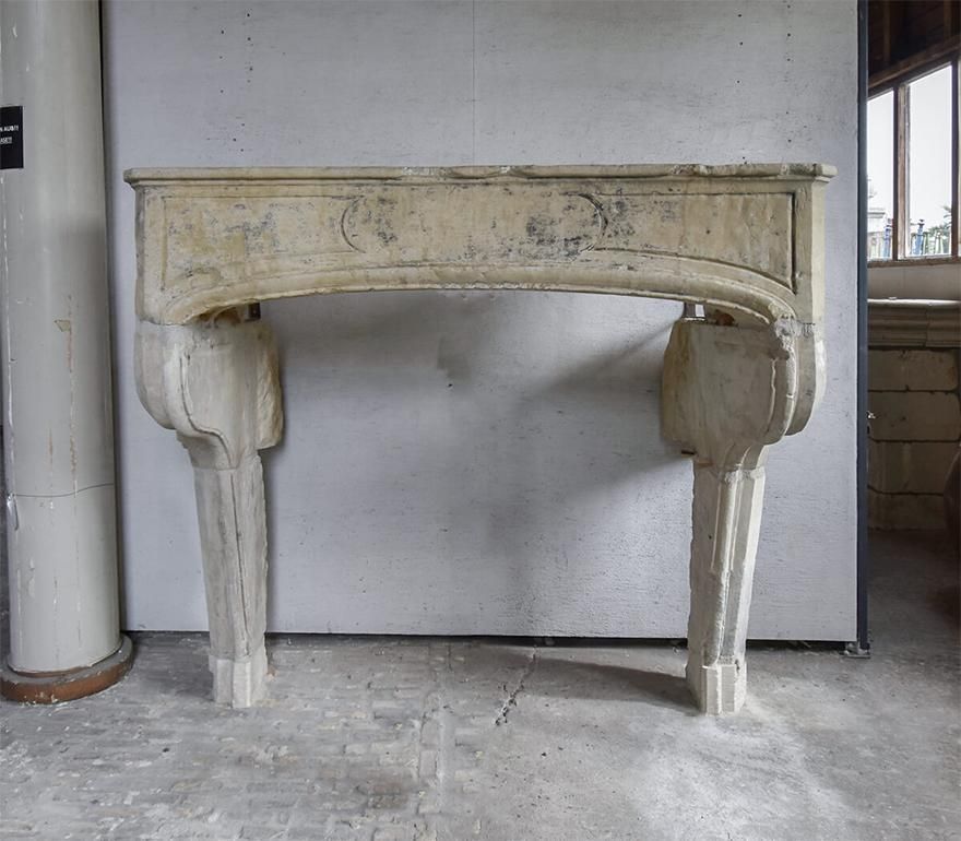 Antique French Sandstone Fireplace Mantel 19th Century photo furniture