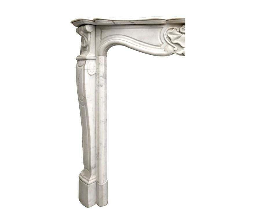 19th Century Antique Louis XV Marble Fireplace Mantel photo furniture