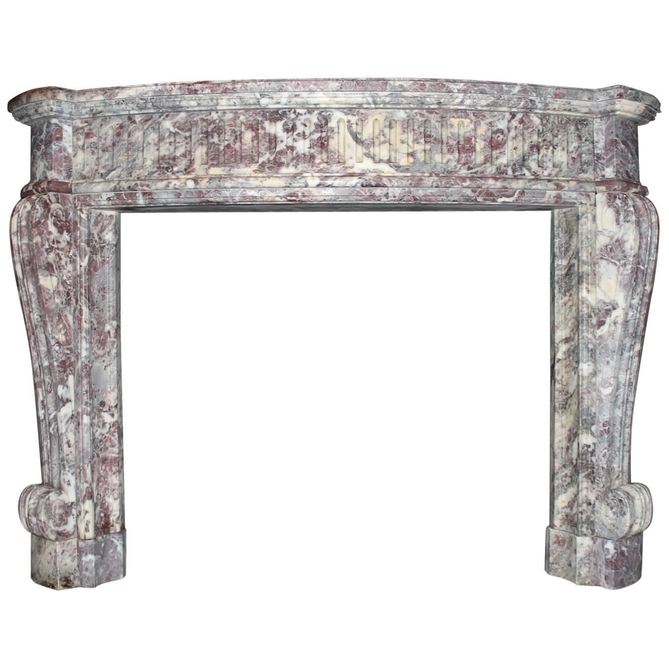 19th Century Antique Marble Fireplace Mantel