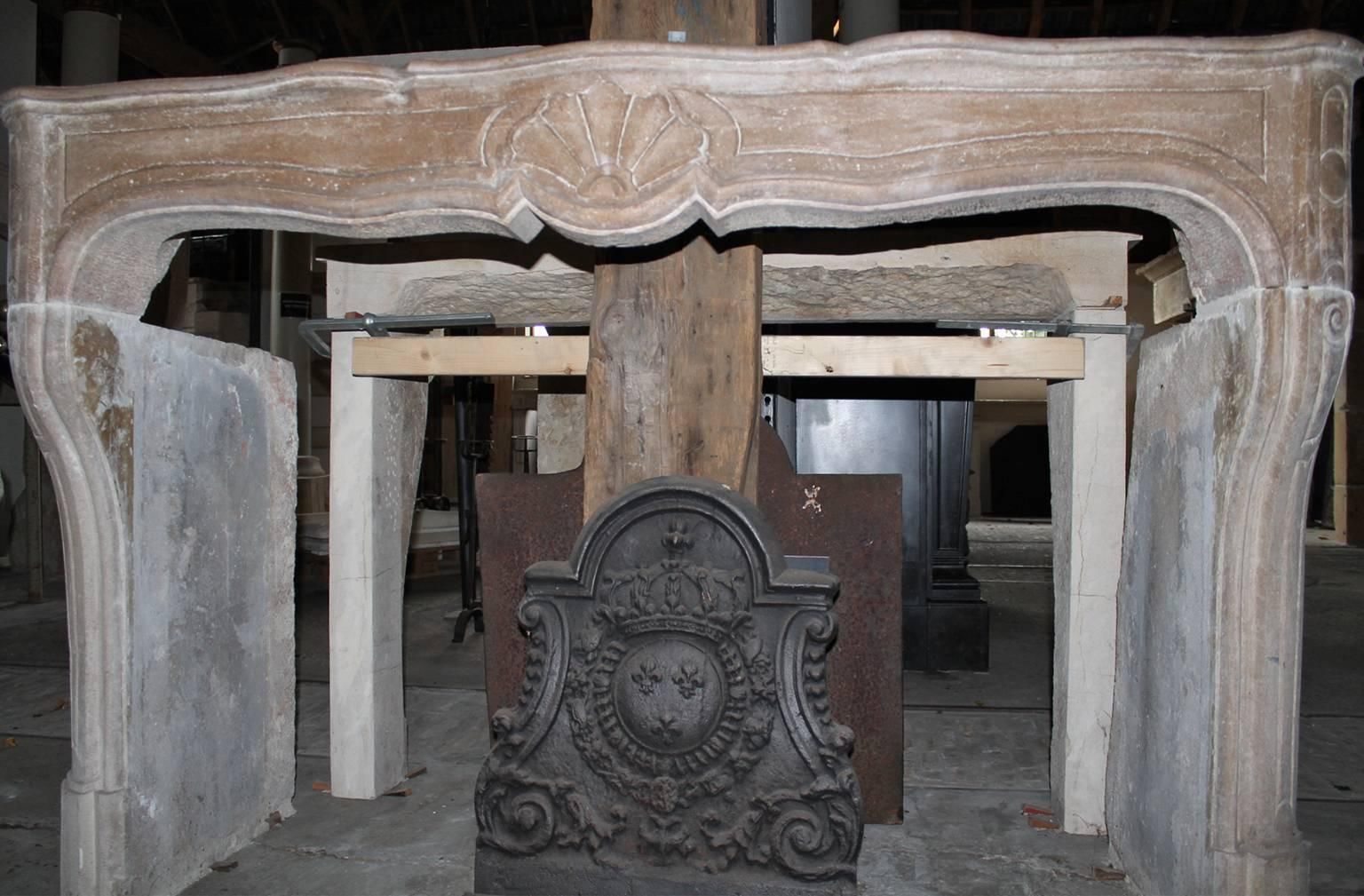 Beautiful Antique Marble Stone 18th Century Fireplace Mantel photo furniture