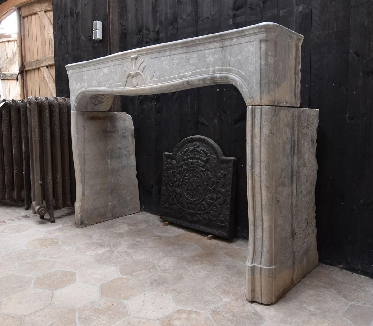 19th Century Antique French Marble Stone Fireplace Mantel photo buy