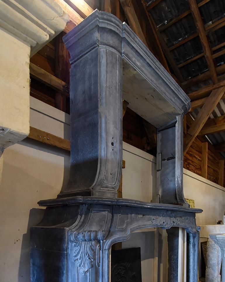 Antique Castle Fireplace Mantel Type Louis XV photo for sale