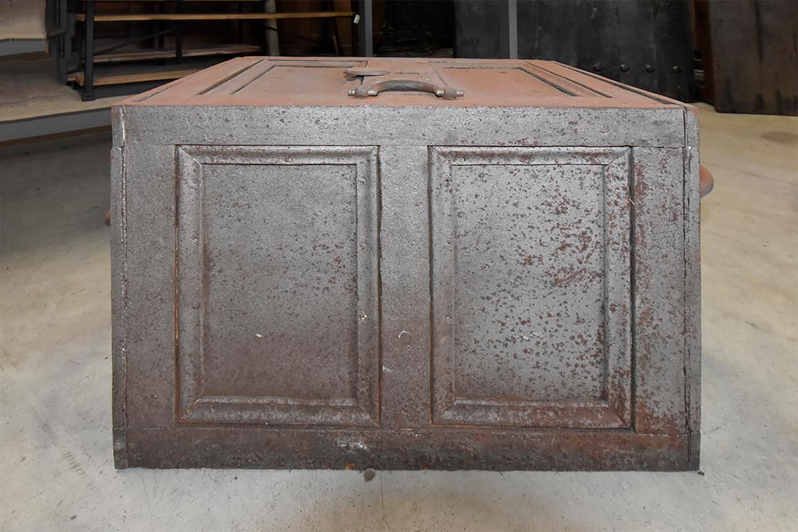 Vintage Chest, Iron Ships Trunk, 20th Century photo furniture