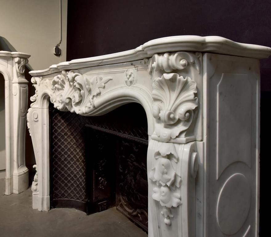 Antique Louis XV Marble Fireplace Mantle 19th Century photo 32299.0