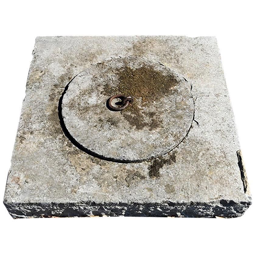 Antique Bluestone Well Cover, 19th Century