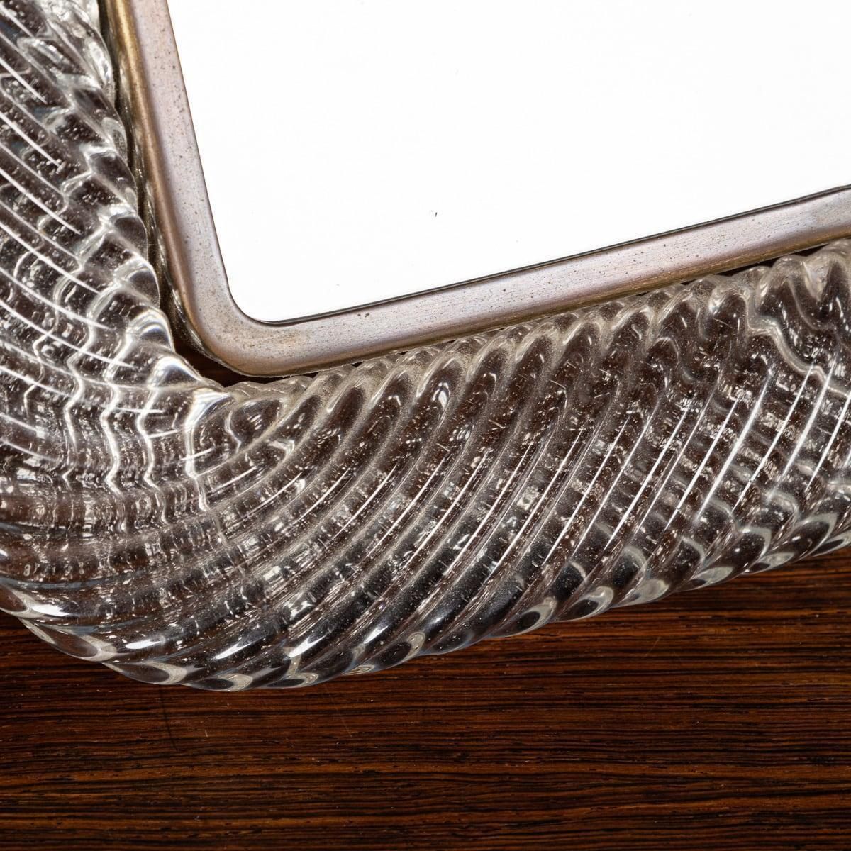 Home Decor 20thc Italian Venetian Glass Photograph Frame, Attributable To Venini C.1950 photo