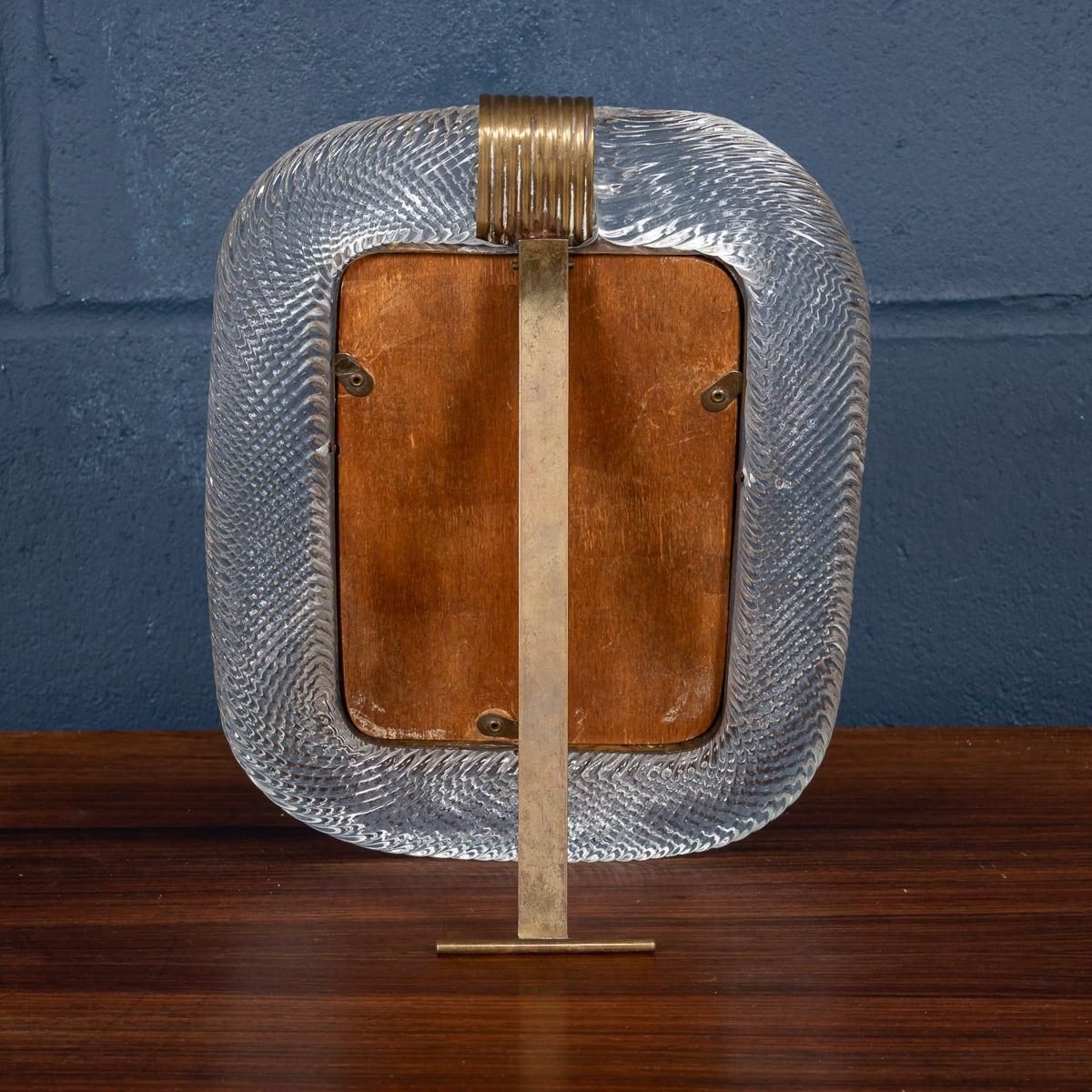 20thc Italian Venetian Glass Photograph Frame, Attributable To Venini C.1950 photo 1934.0