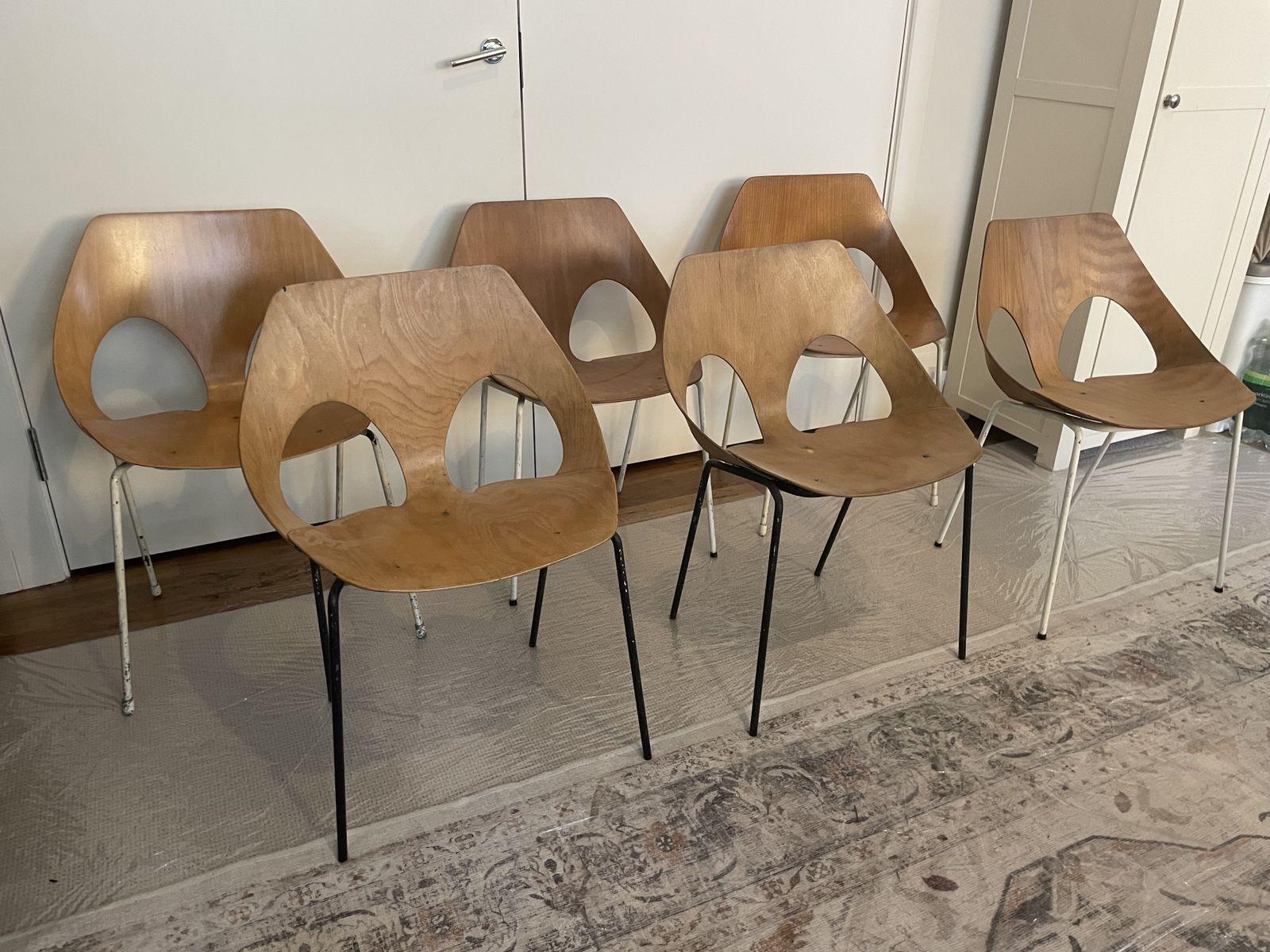 6x Model C3 Jason Chair By Carl Jacobs & Frank Guille For Kandya, 1950s