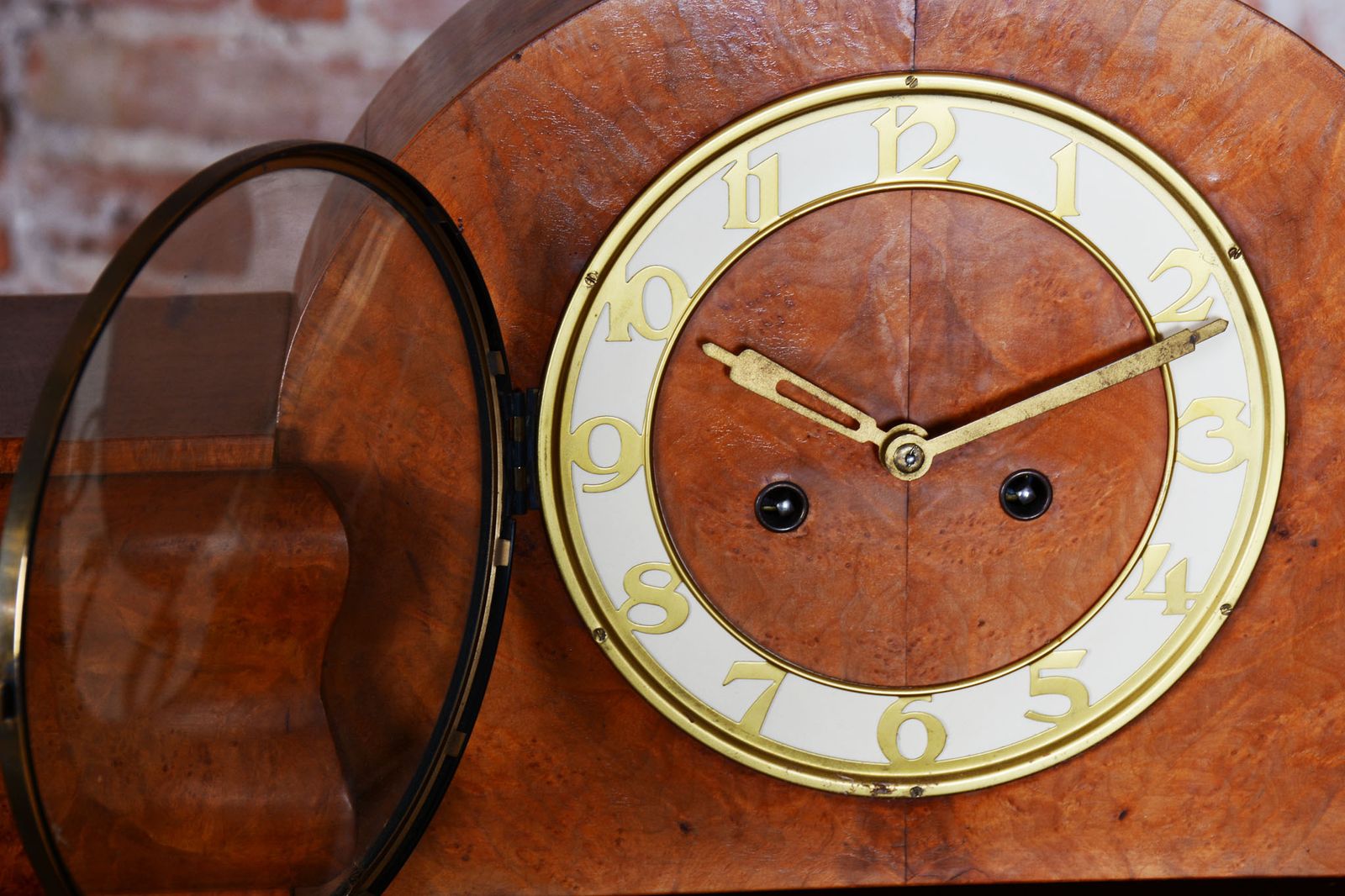 Restored Art Deco Clock, Made By Up Závody, Mahogany, Czech, 1920s photo buy