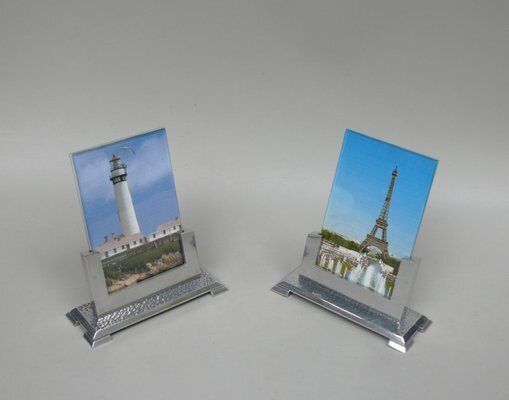 Bauhaus Picture Frames In Aluminum, Germany, 1930s, Set Of 2