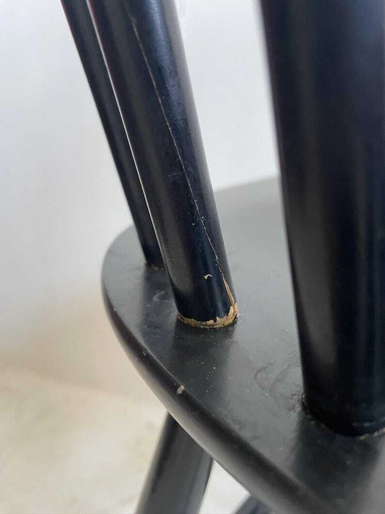 Pair Of Black Haga Fors Model 16 Mid Century Chairs Designed By Se Fryklund In Sweden photo vinterior