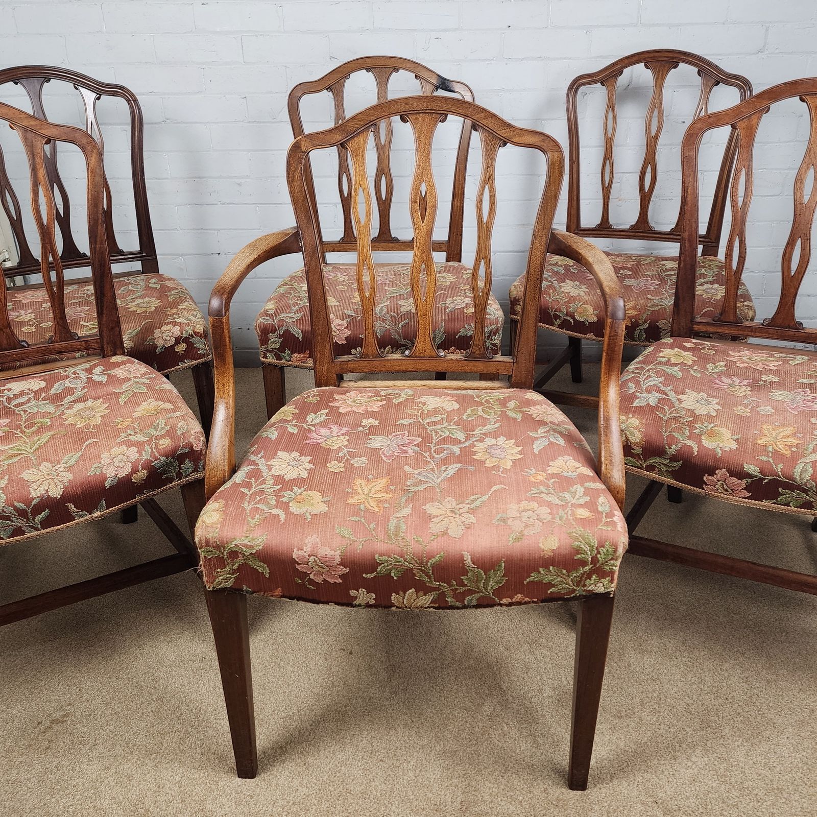photo for sale Antique Mahogany Dining Chairs. Georgian Early 19th Century.