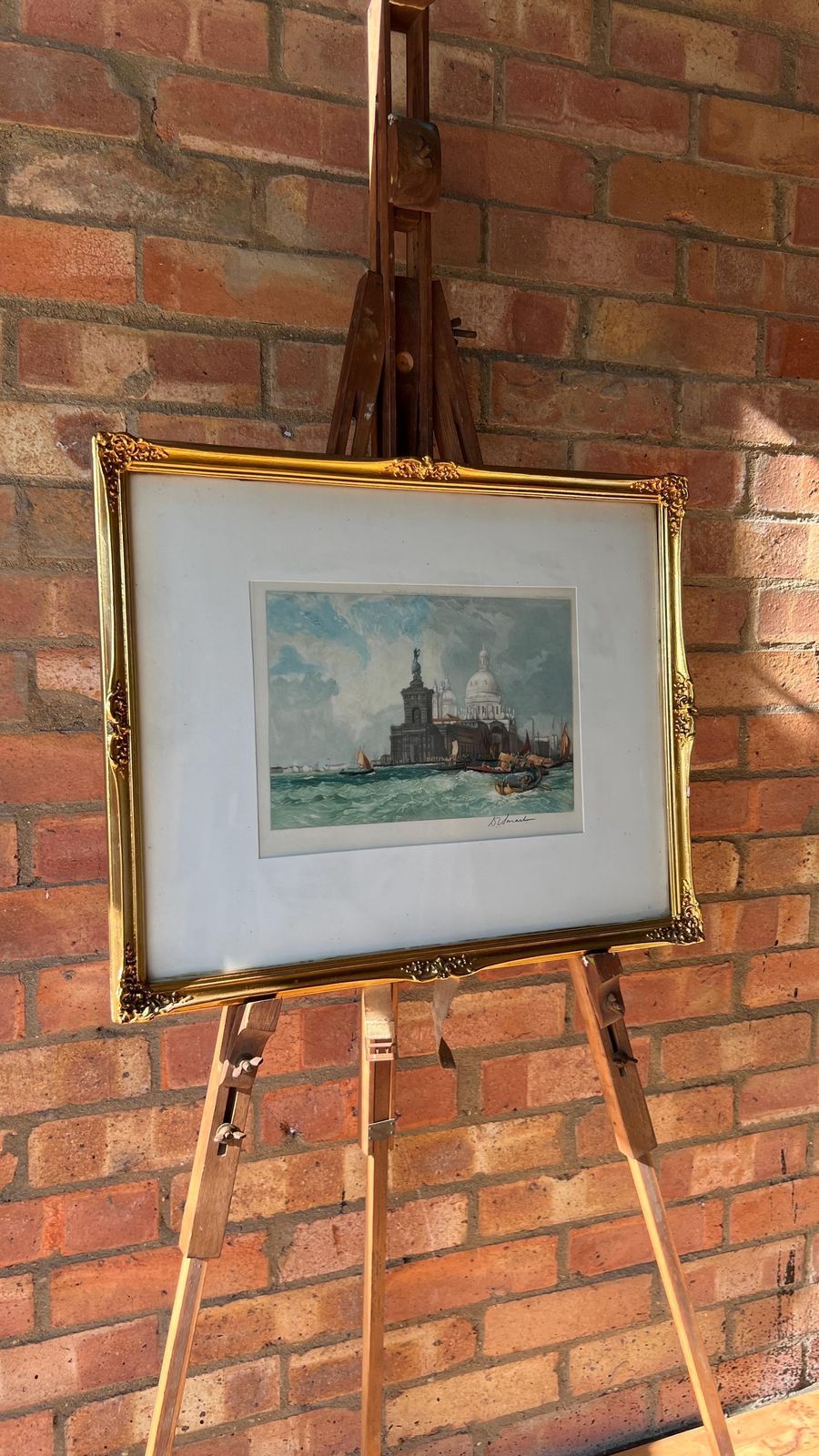 photo for sale Signed Douglas Ian Smart 1921 Mezzotint Of Santa Maria Della Salute, Venice