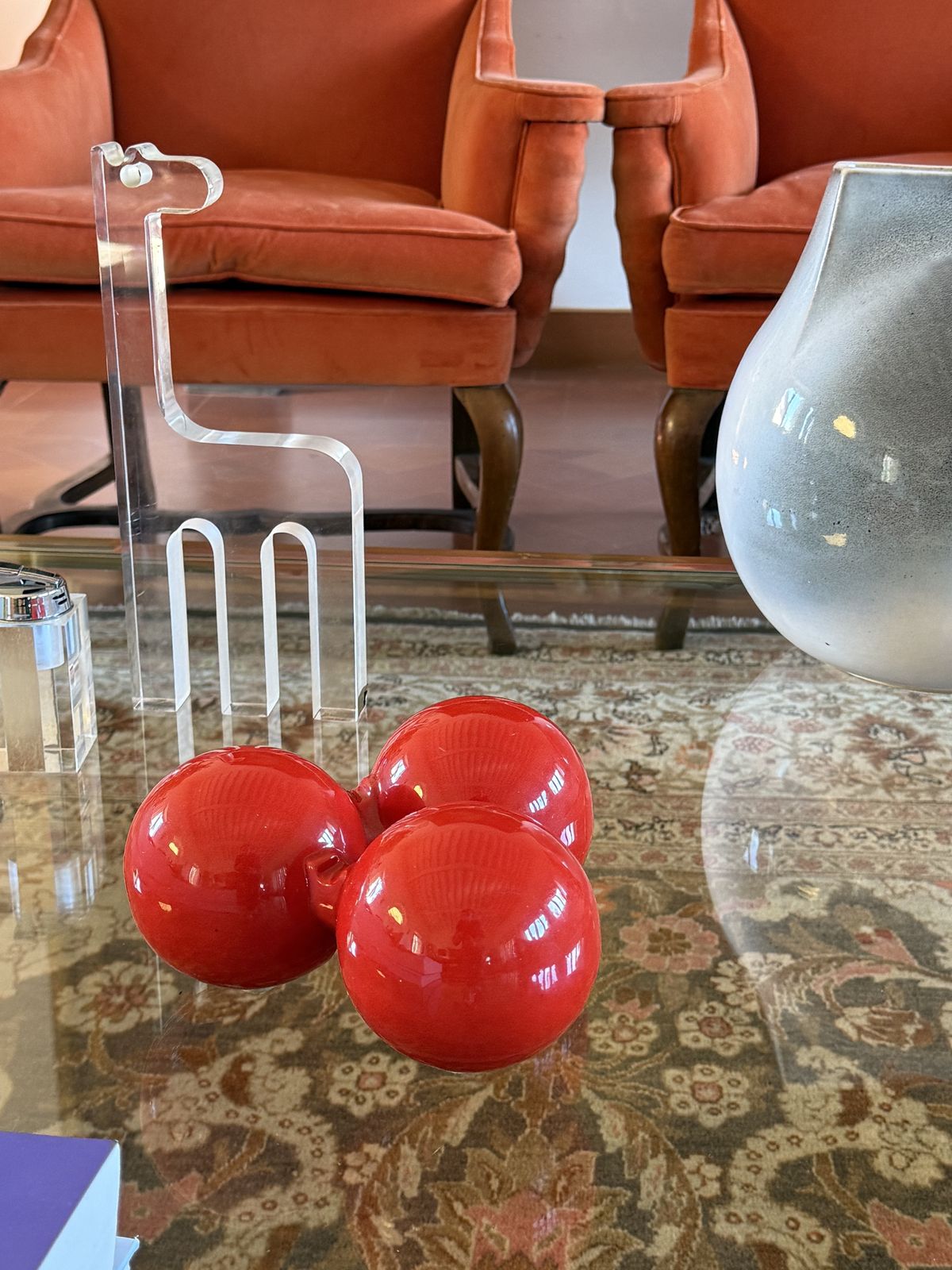 Roberto Rigon, Space Age Red Ceramic Ashtray, Bertoncello Italy Ca. 1970 photo Home Decor