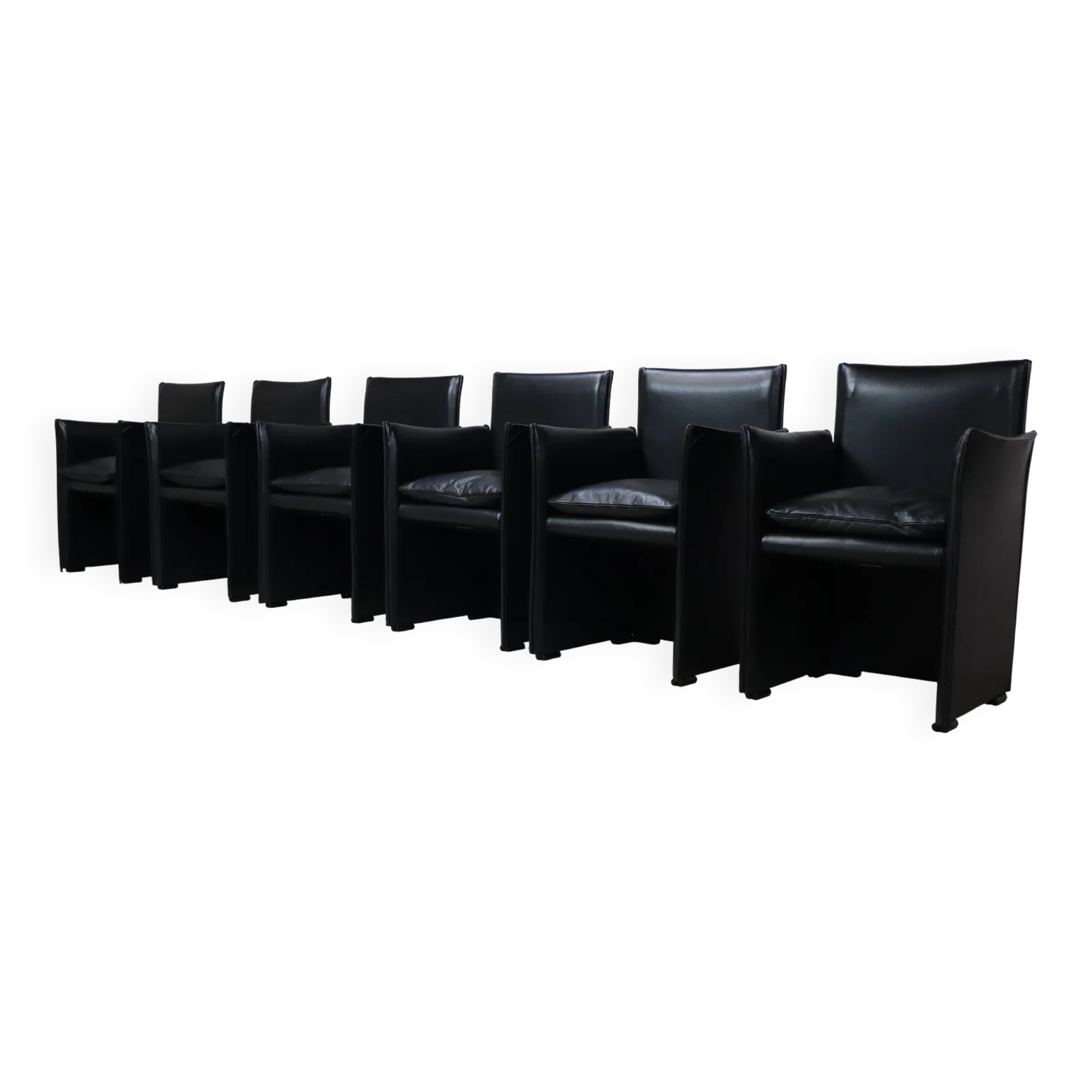 Set Of Six Break 401 Armchairs By Mario Bellini For Cassina