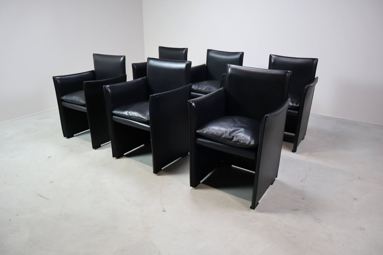 Set Of Six Break 401 Armchairs By Mario Bellini For Cassina photo for sale