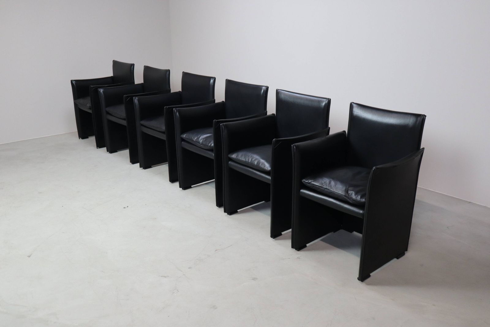 Set Of Six Break 401 Armchairs By Mario Bellini For Cassina photo Furniture