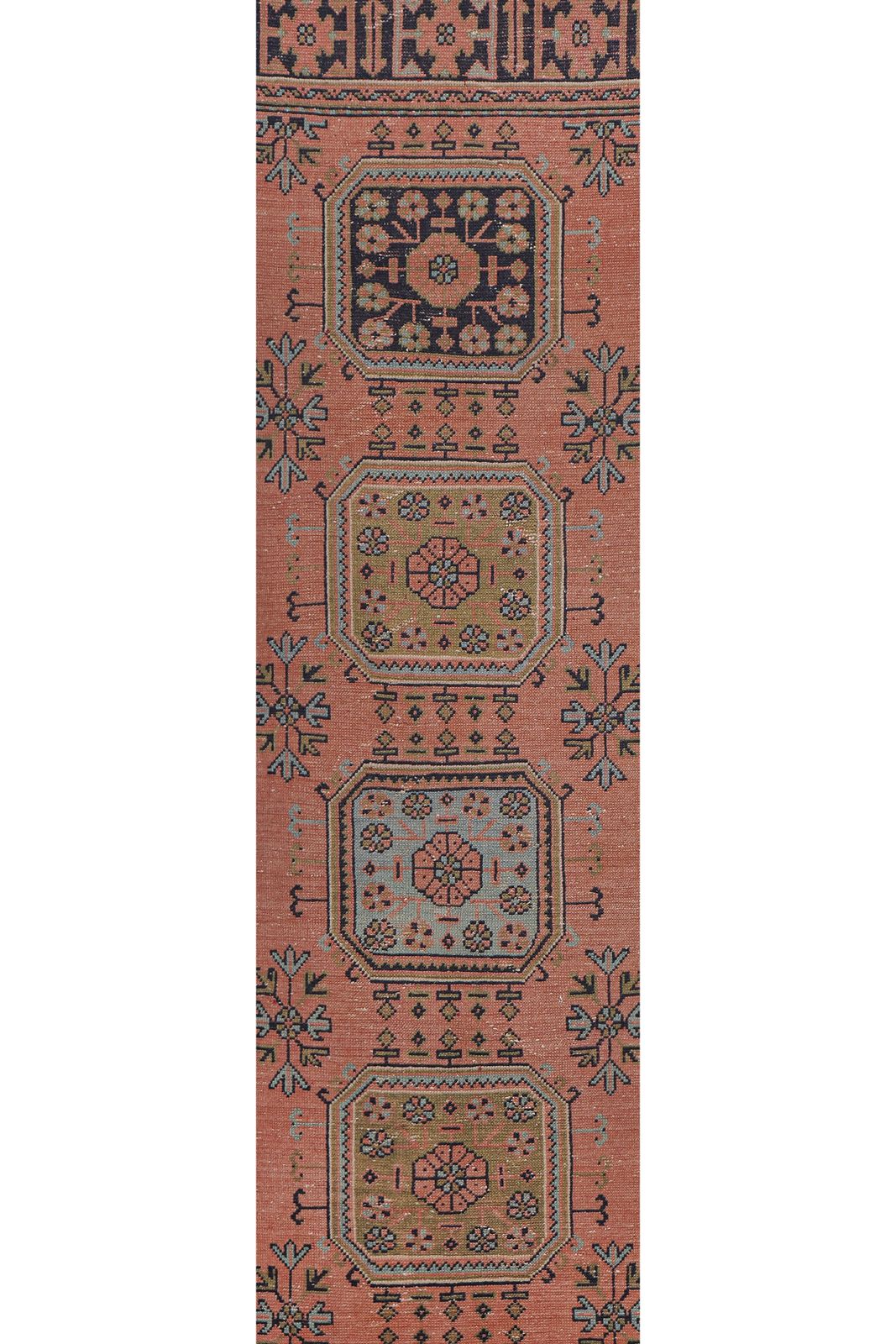 photo furniture Vintage Turkish Oushak Extra Long And Wide Runner   Stair Tread 2'6'' X 22'7''