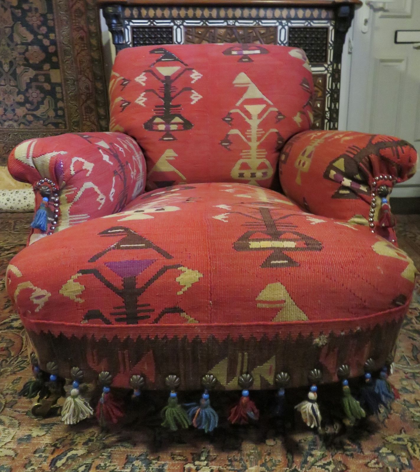 Howard And Sons "Kilim" Club Armchair. photo for sale