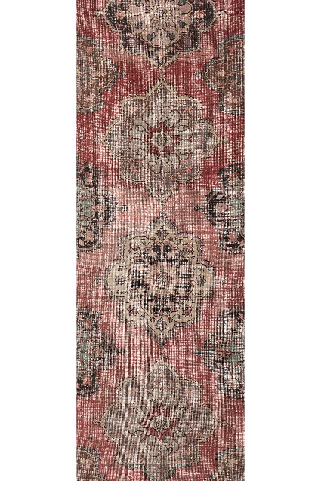 Textiles 1960s Turkish Oushak Extra Long And Wide Runner   Stair Tread 2'8'' X 24'5'' photo