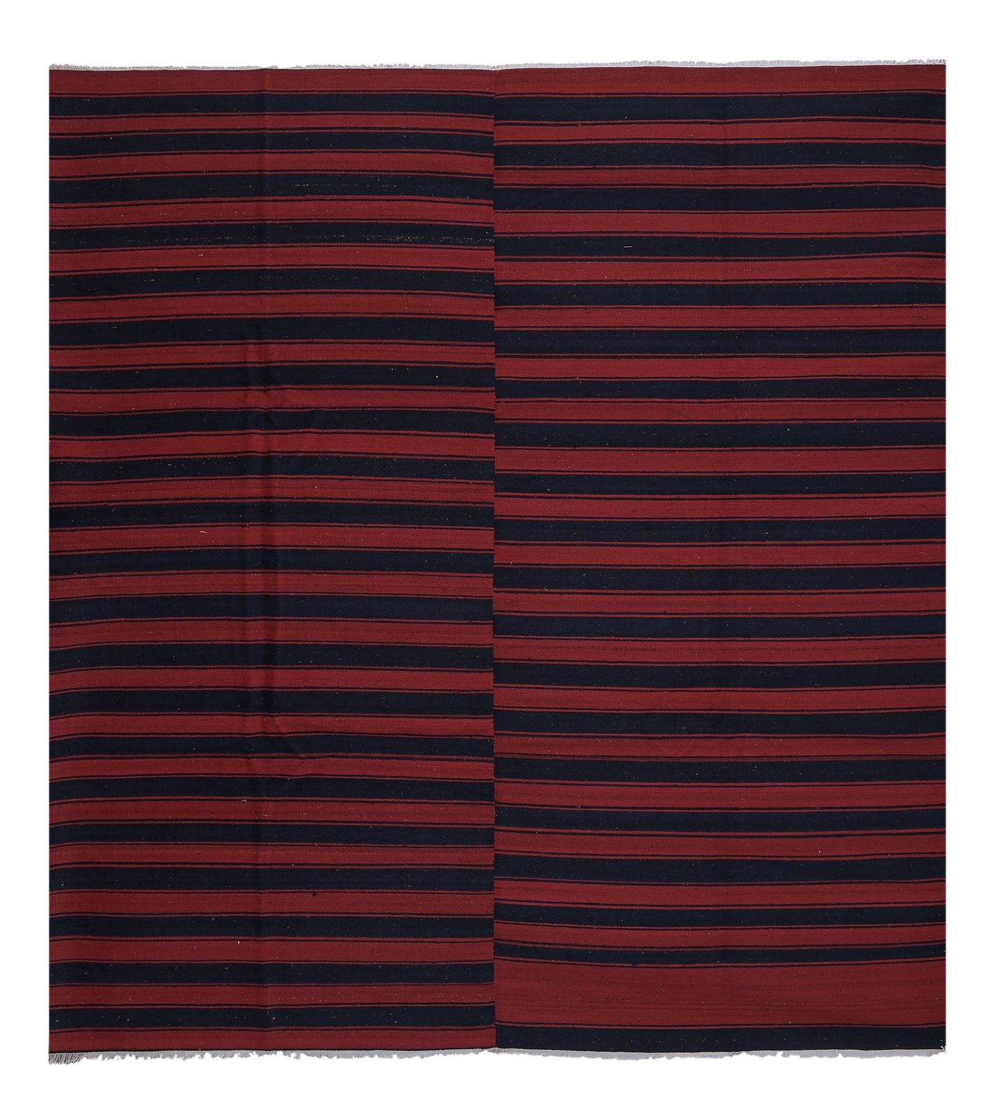 Striped Turkish Kilim Rug 9'6'' X 10'9''