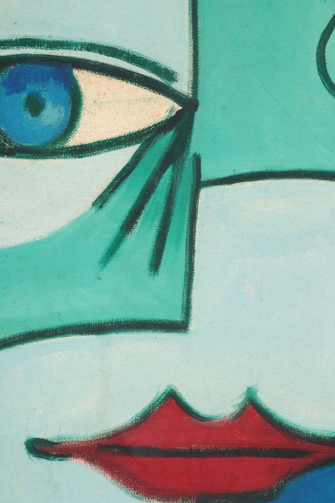 Painting The Two Faces By Michel Guérin In The Style Of Picasso photo vinterior