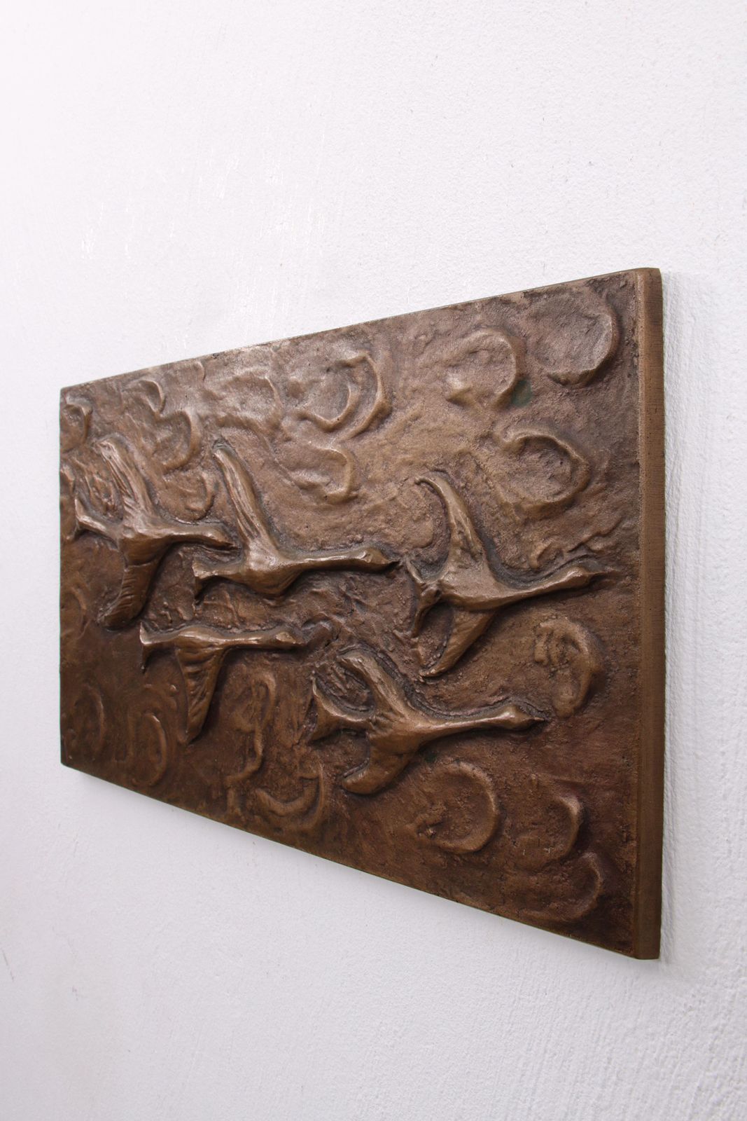 Copper Wall Decoration Flying Birds, 1960 photo Art