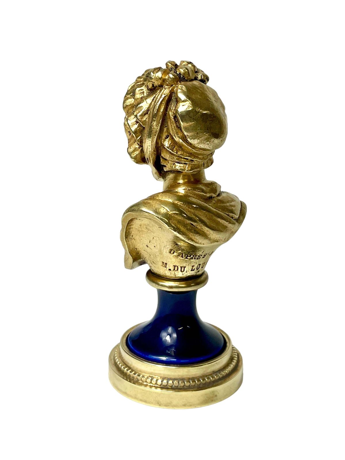 Petite Gilt Bronze And Porcelain Bust Of A Young Lady photo for sale
