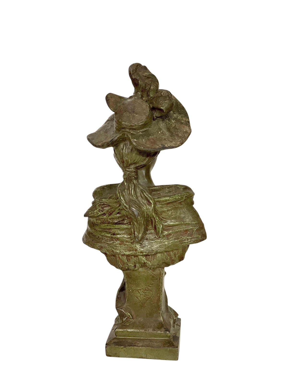 Antique Patinated Bronze Bust By Pedro Ramón José Rigual, Circa 1900 photo vintage