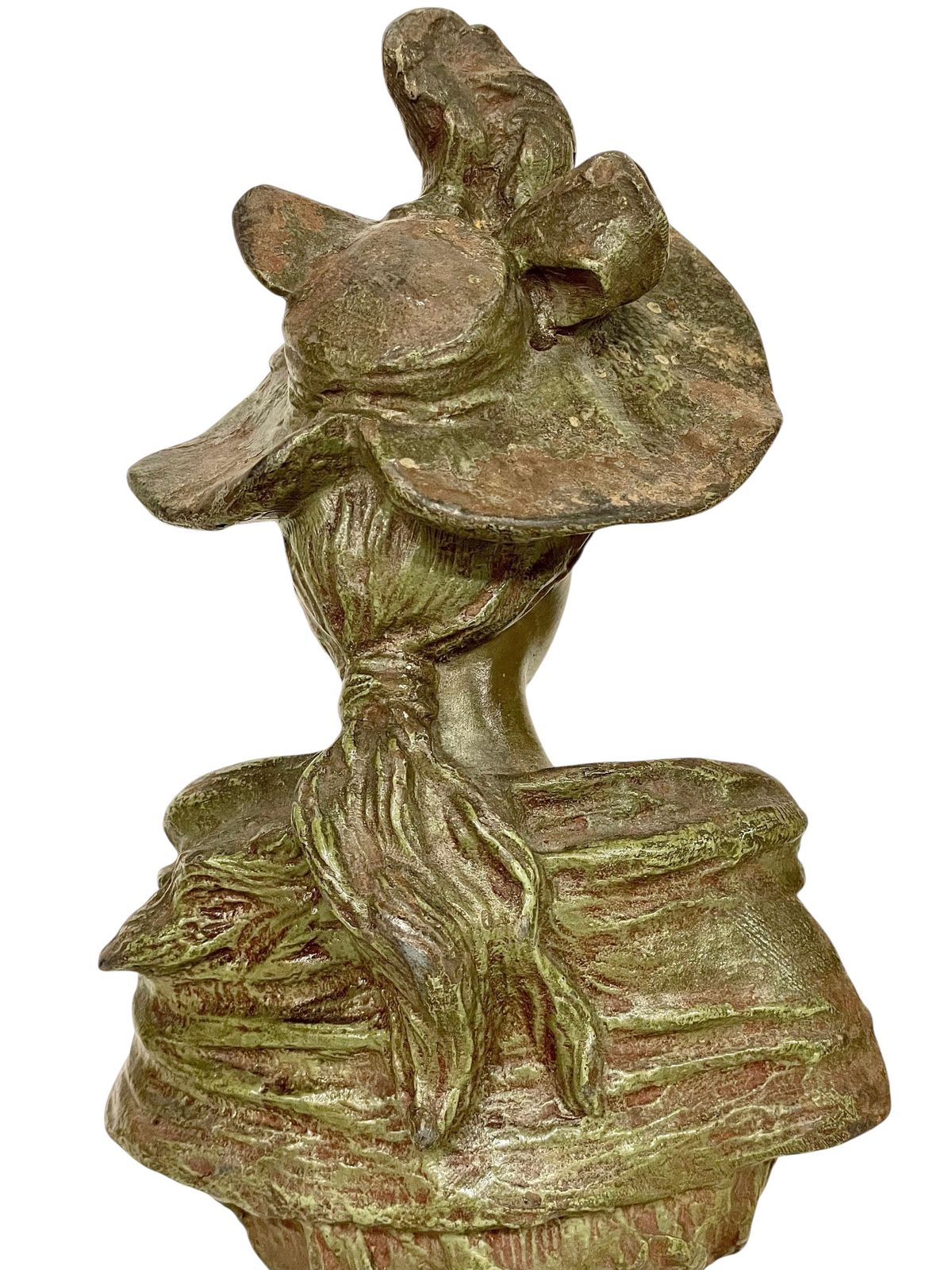 photo buy Antique Patinated Bronze Bust By Pedro Ramón José Rigual, Circa 1900