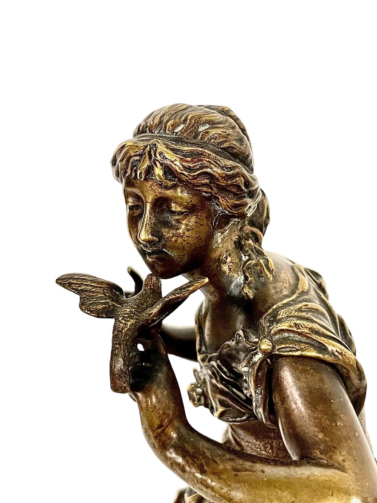 photo furniture 19th Century Petite Bronze Sculpture By Adrien étienne Gaudez