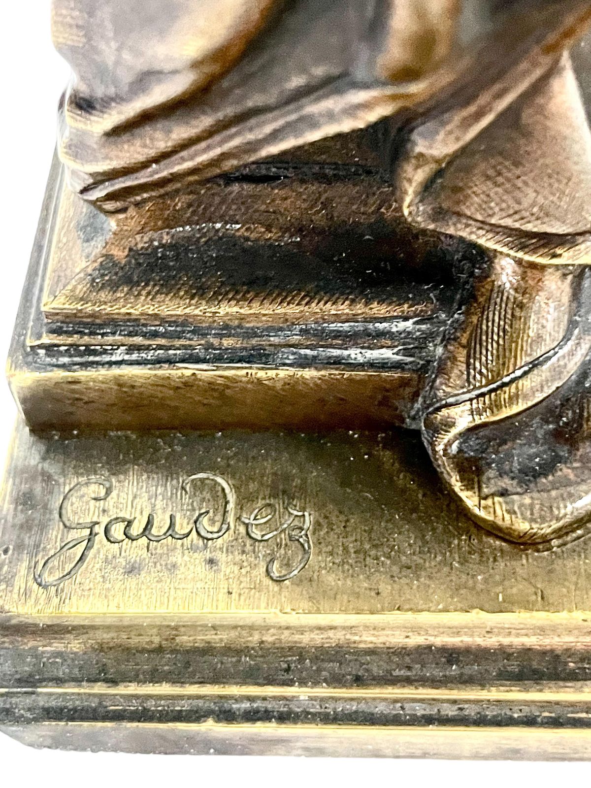 photo vinterior 19th Century Petite Bronze Sculpture By Adrien étienne Gaudez