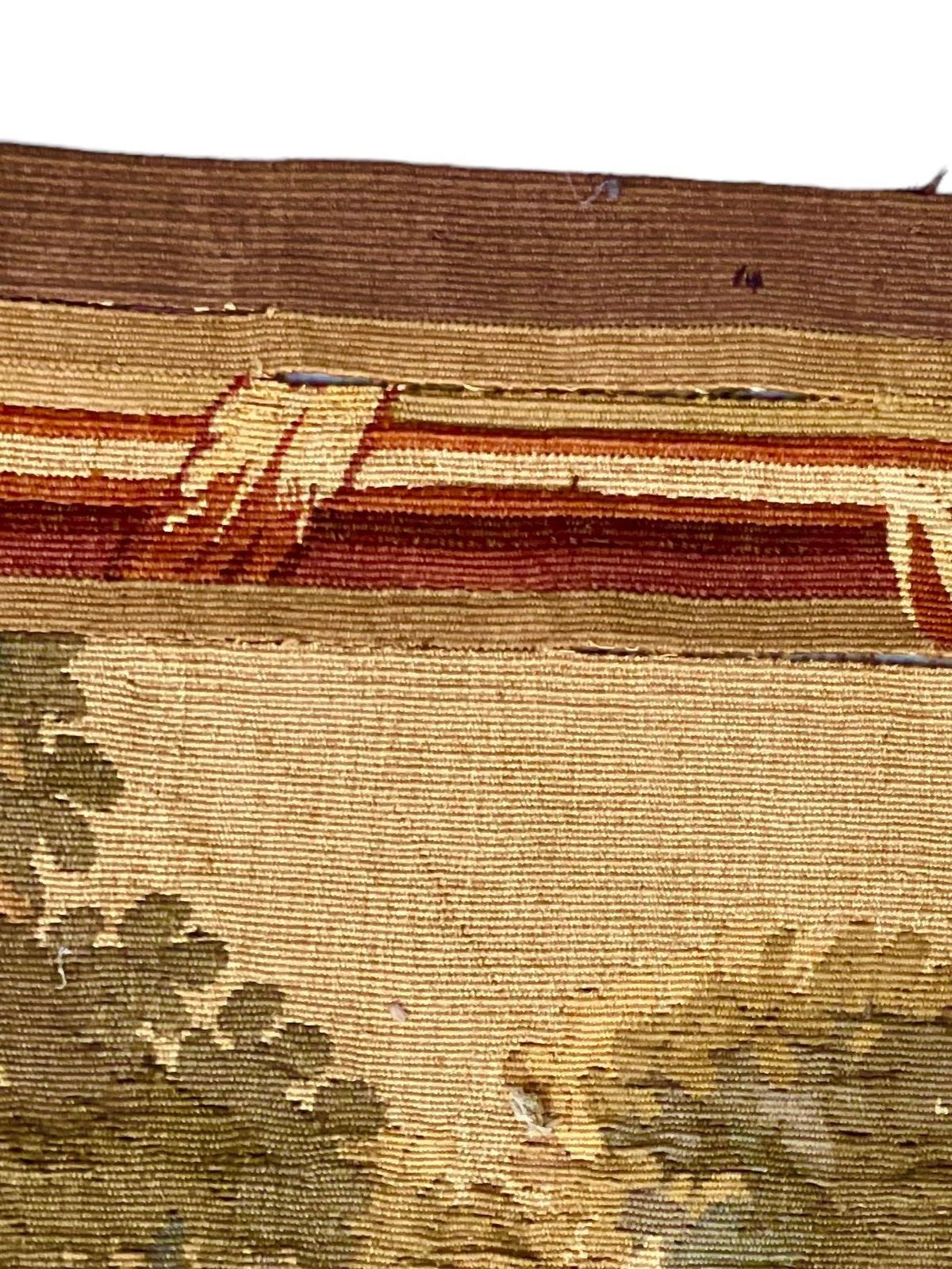 photo vinterior French Aubusson Pastoral Tapestry Featuring A Gallant Scene, Late 19th Century