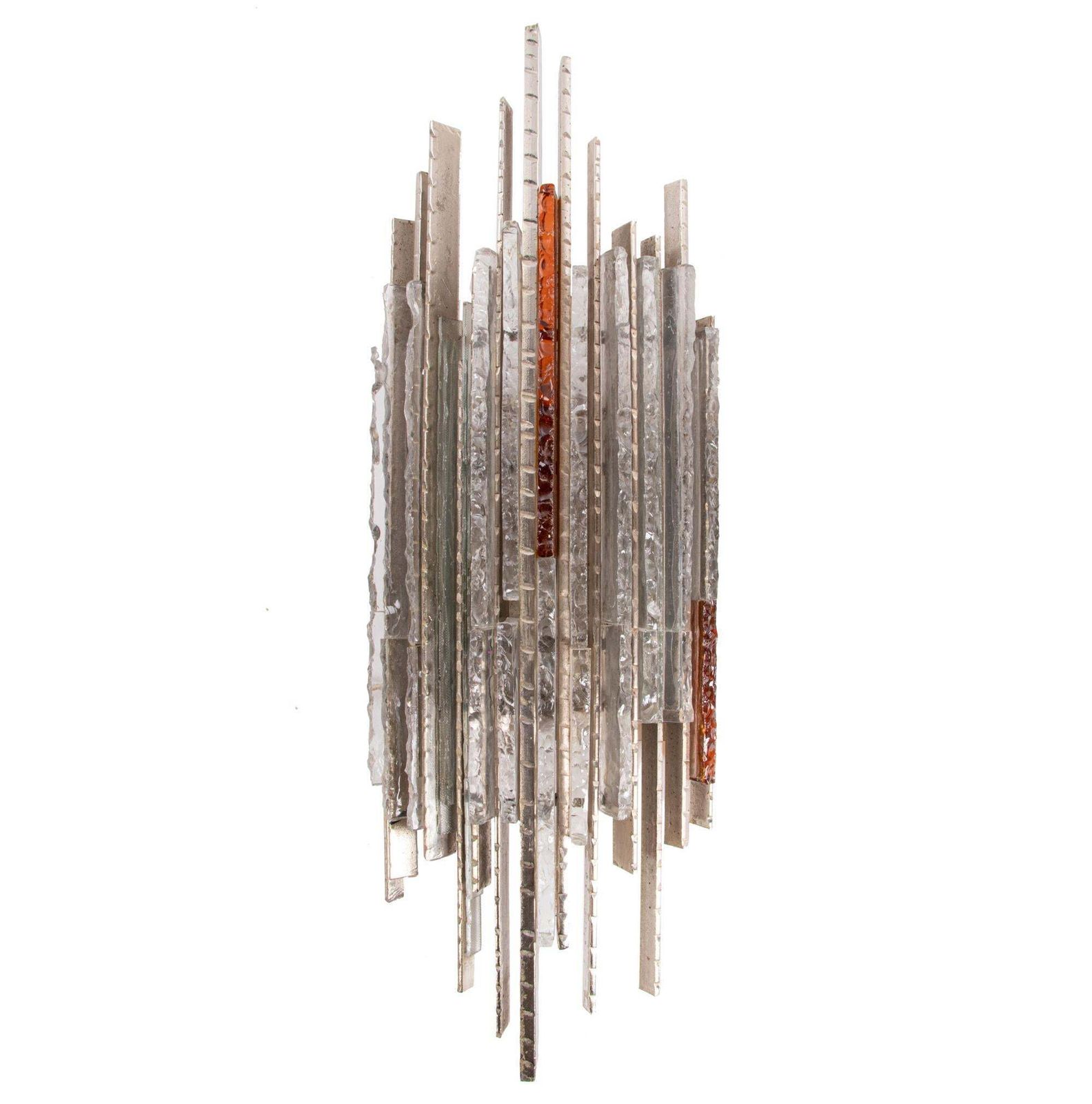 Huge Poliarte 34" Brutalist Wall Sconce By Biancardi & Jordan Arte, Italy 1970 photo furniture