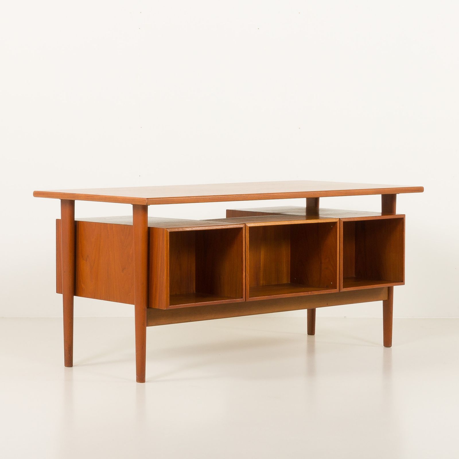 photo for sale Danish Teak Executive Desk Attr. To Kai Kristiansen, 1960s