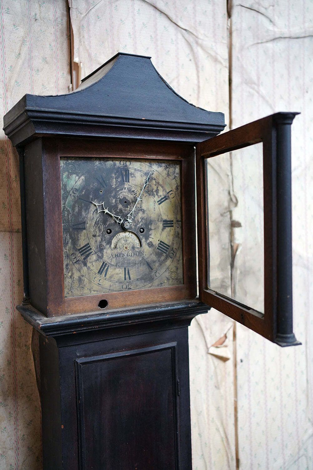A Late 18thc Painted Eight Day Longcase Clock By William Jones Of Abingdon C.1790 photo Home Decor