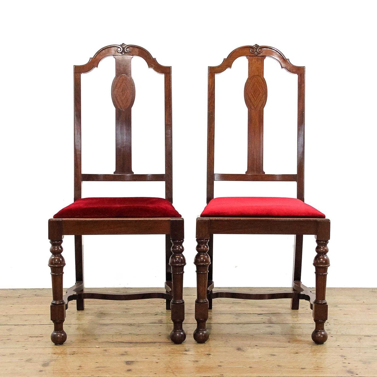 Two Mahogany Upholstered Chairs | Antique Armchair | Antique Seating | Edwardian Antiques | photo for sale