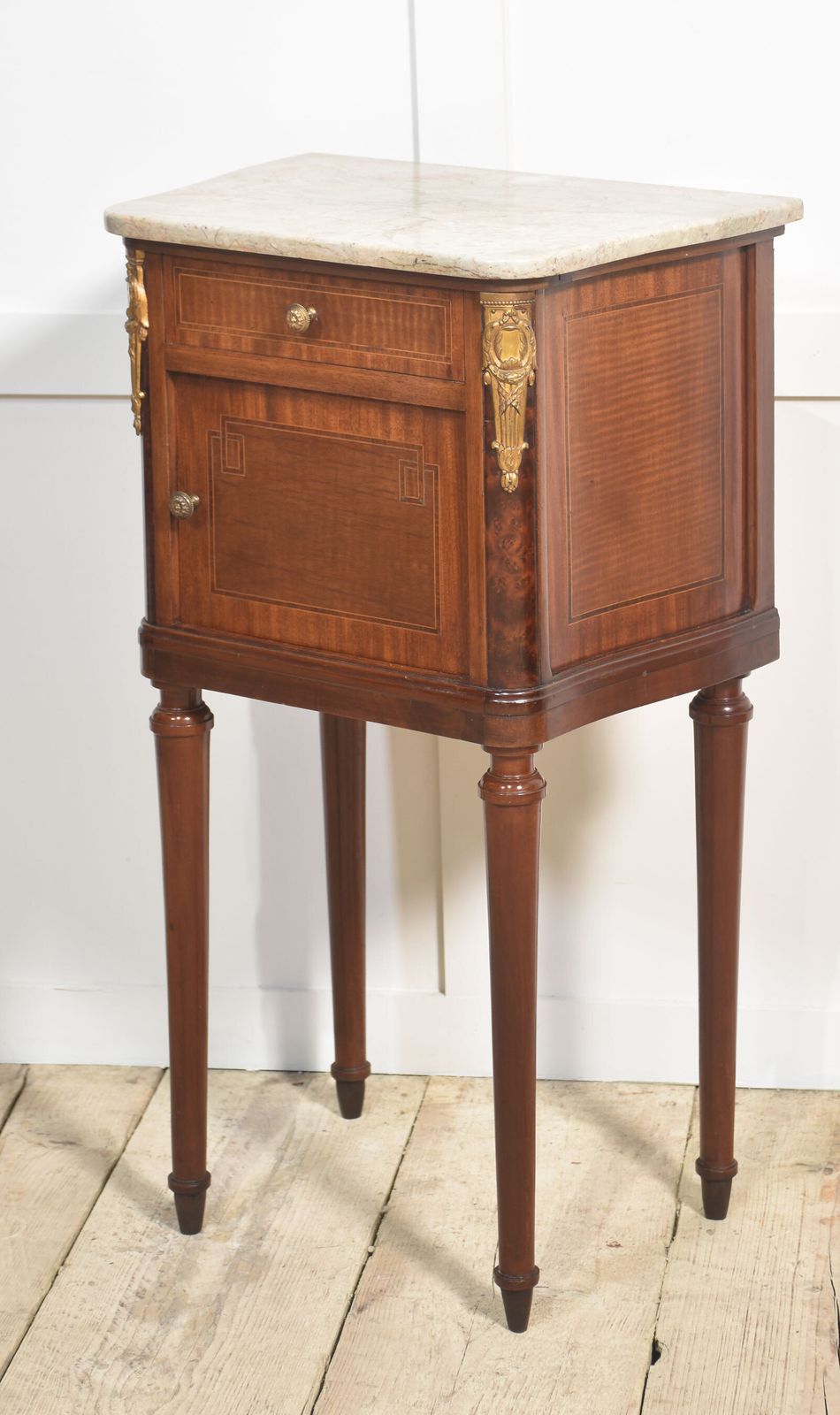 Pair Of Gilt Metal Mounted Bedside Cabinets photo vintage