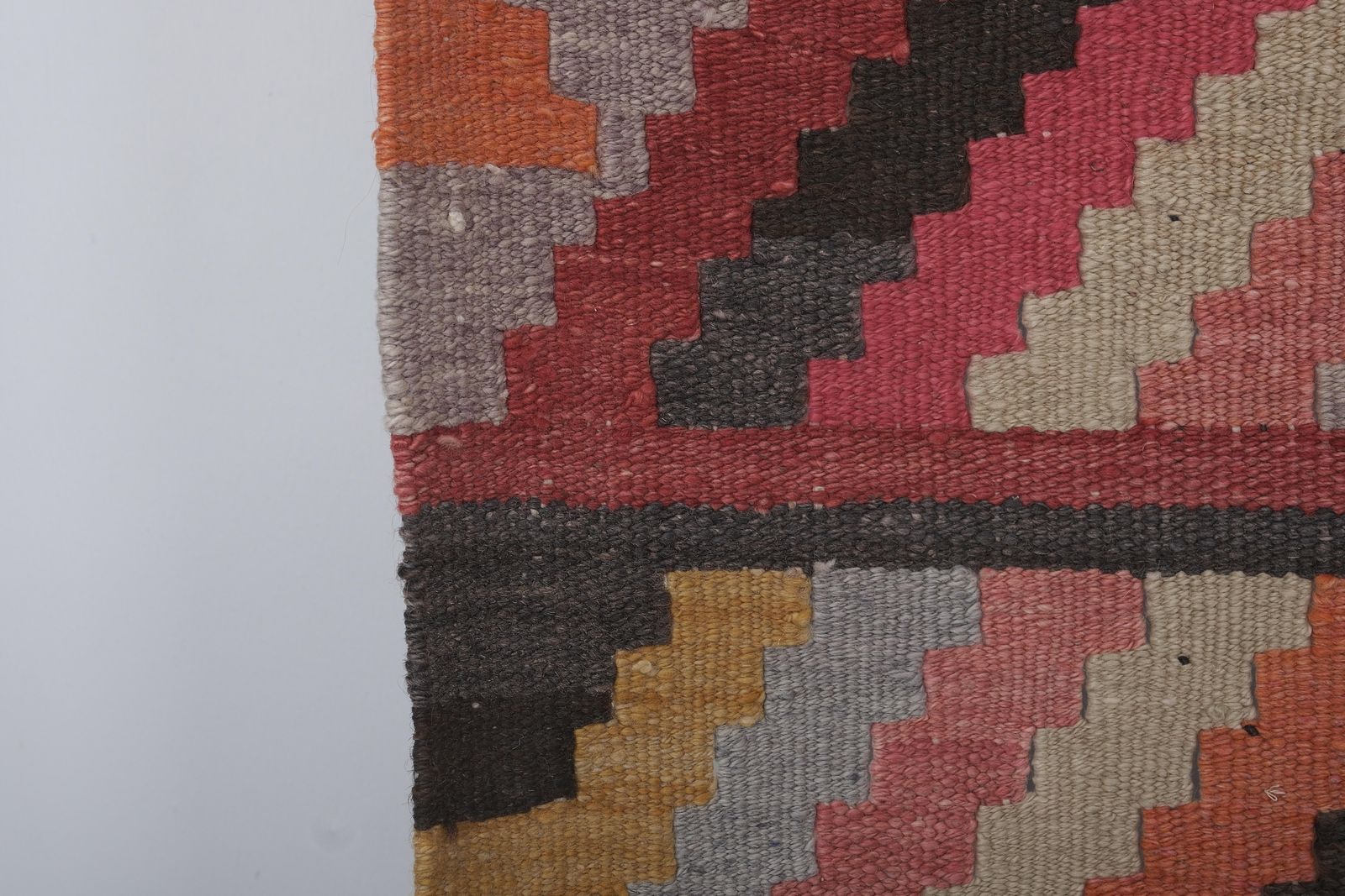 1960s Vintage Striped Turkish Kilim Runner 2'6'' X 11'9'' photo buy