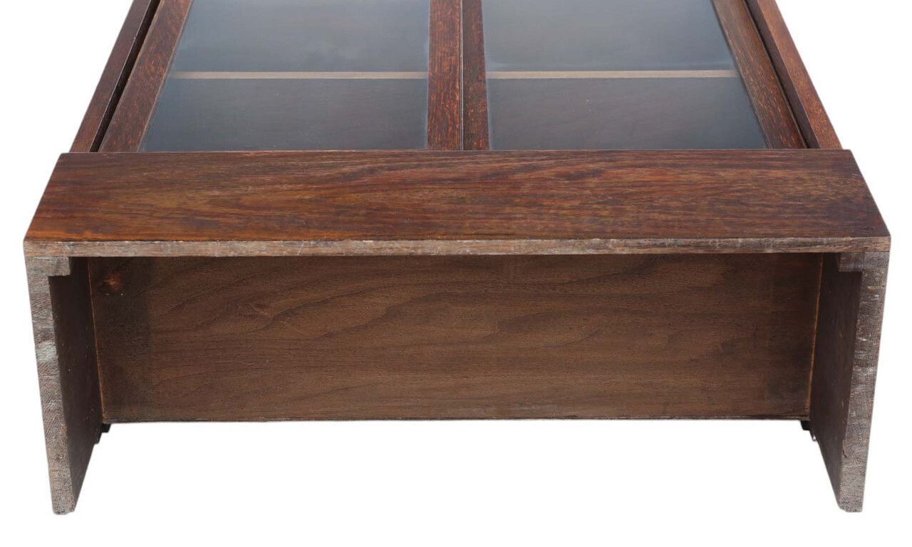 Large Antique C.1925 Oak Bookcase – High Quality Shop Display Cabinet photo vinterior