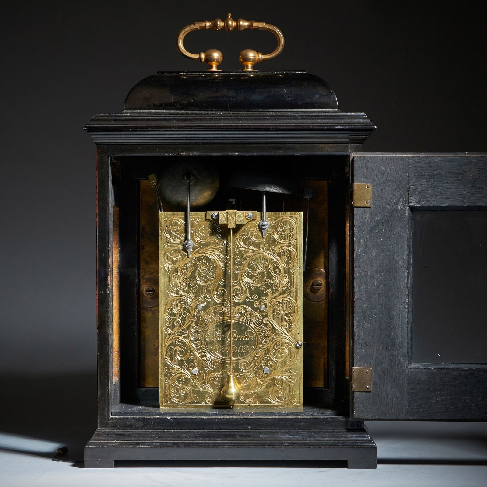 A Rare Late 17th Century English Eight Day Spring Driven Table Clock With Bolection Mouldings Signed J Gerrard London. Circa 1700, photo buy