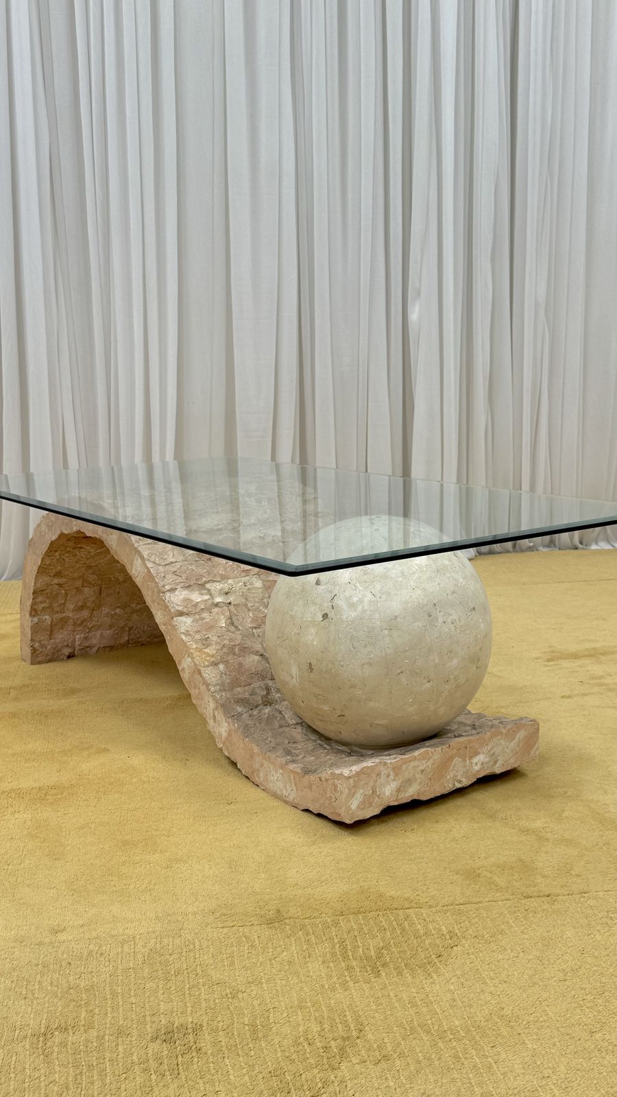 Fabulous Mactan Stone Coffee Table By Magnussen Ponte, 1980's. Italy. photo Furniture
