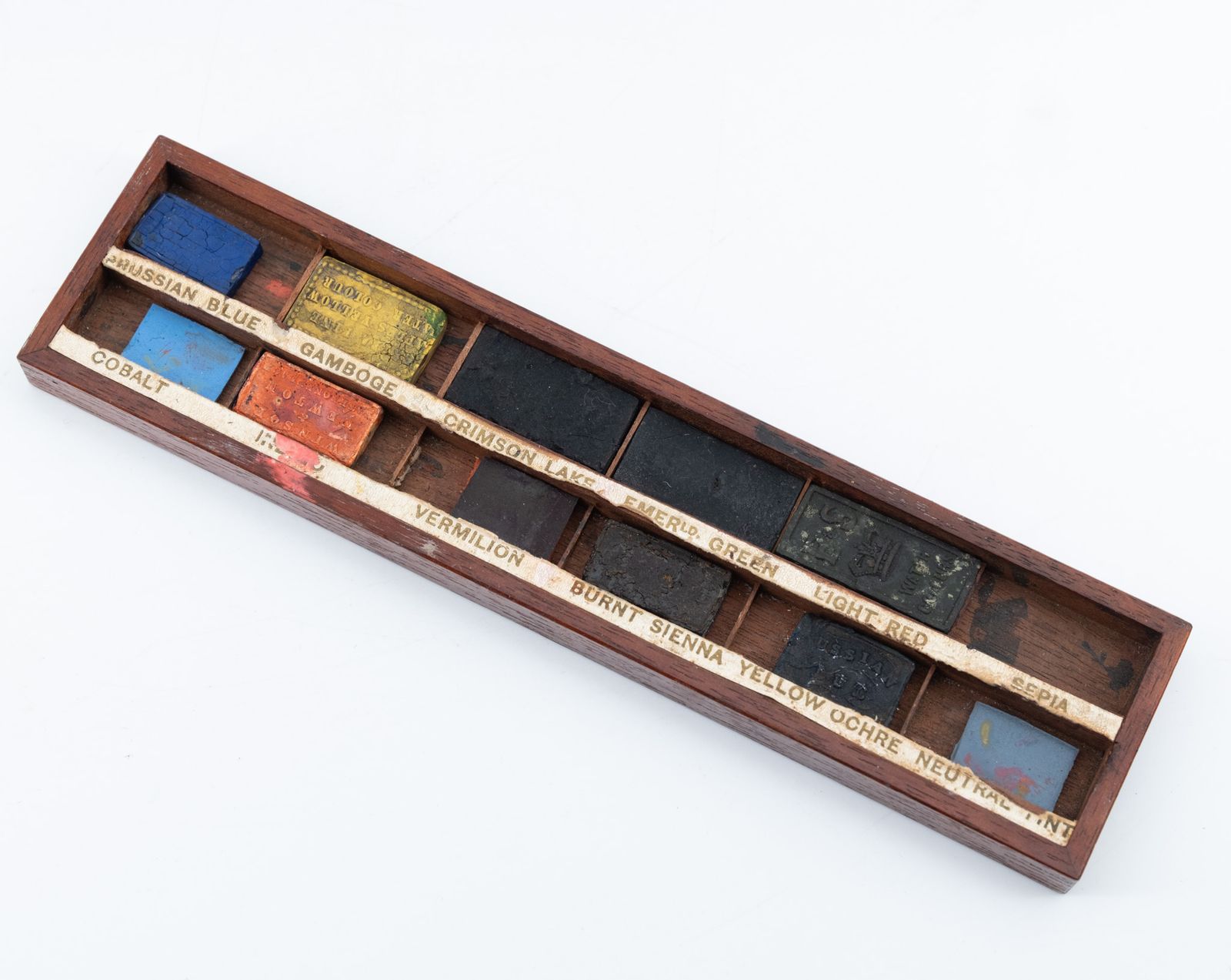 Scarce Victorian Campaign Military Artist Watercolour Box By Reeves & Son With War Department Broad Arrow For India photo vintage
