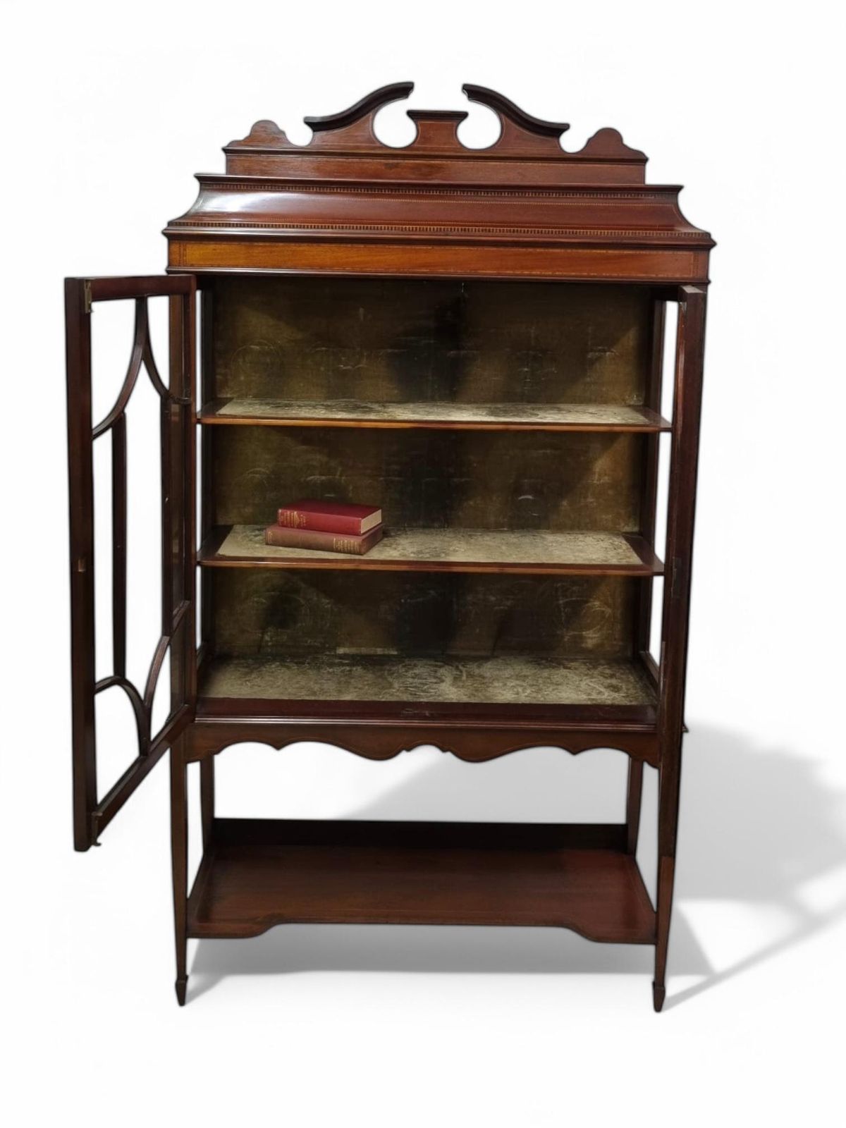 Antique Edwardian Display Cabinet / Inlaid Mahogany / C1900 photo for sale