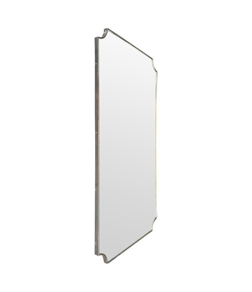 A Large Orignal 1950s Italian Brass Framed Landscape Or Portrait Mirror photo vinterior