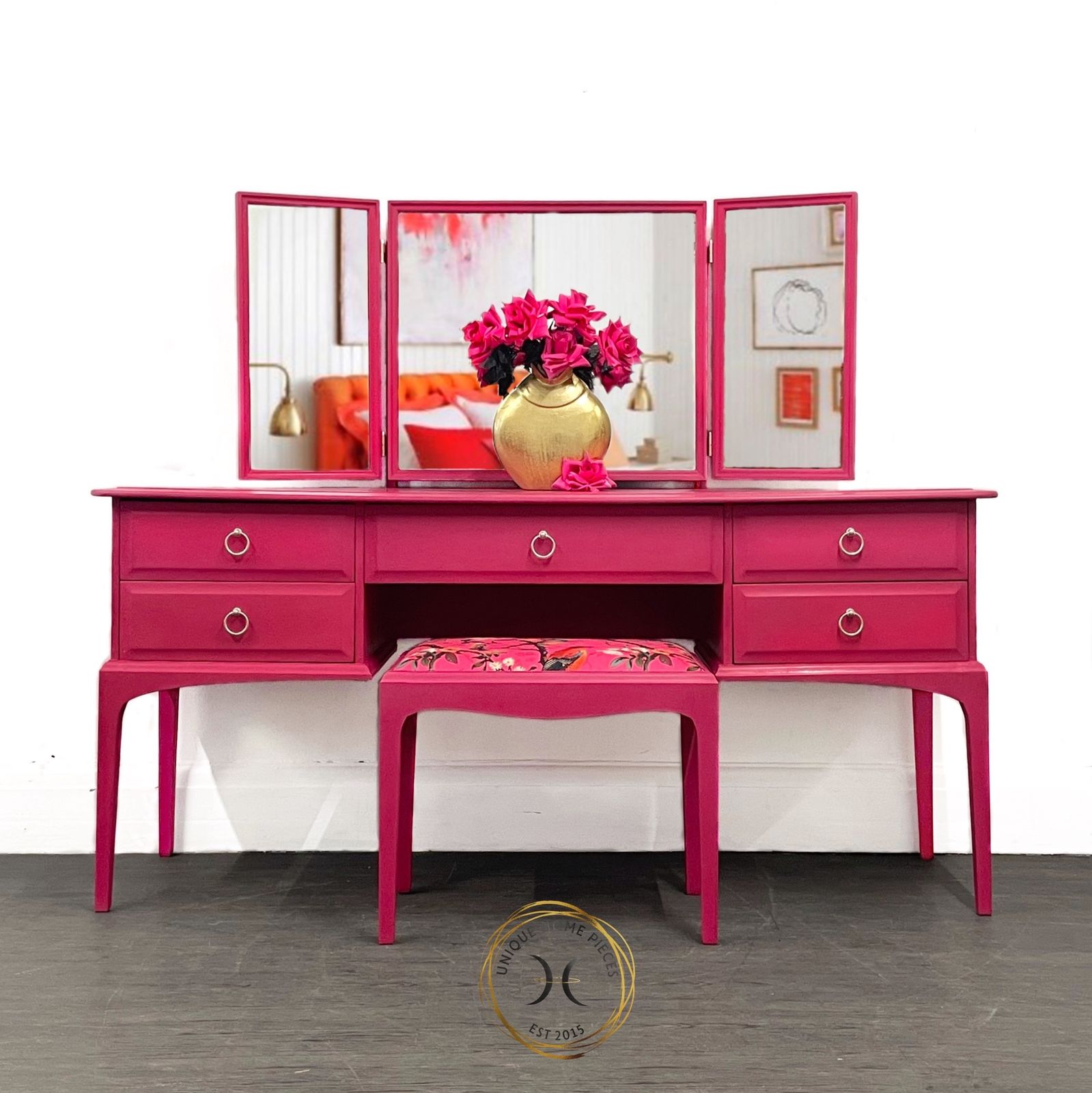 Hot Pink Stag Dressing Table, 1960s