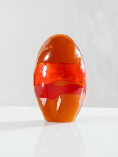 Space Age Murano Orange Glass Presse Papier, Italy 1960s photo buy