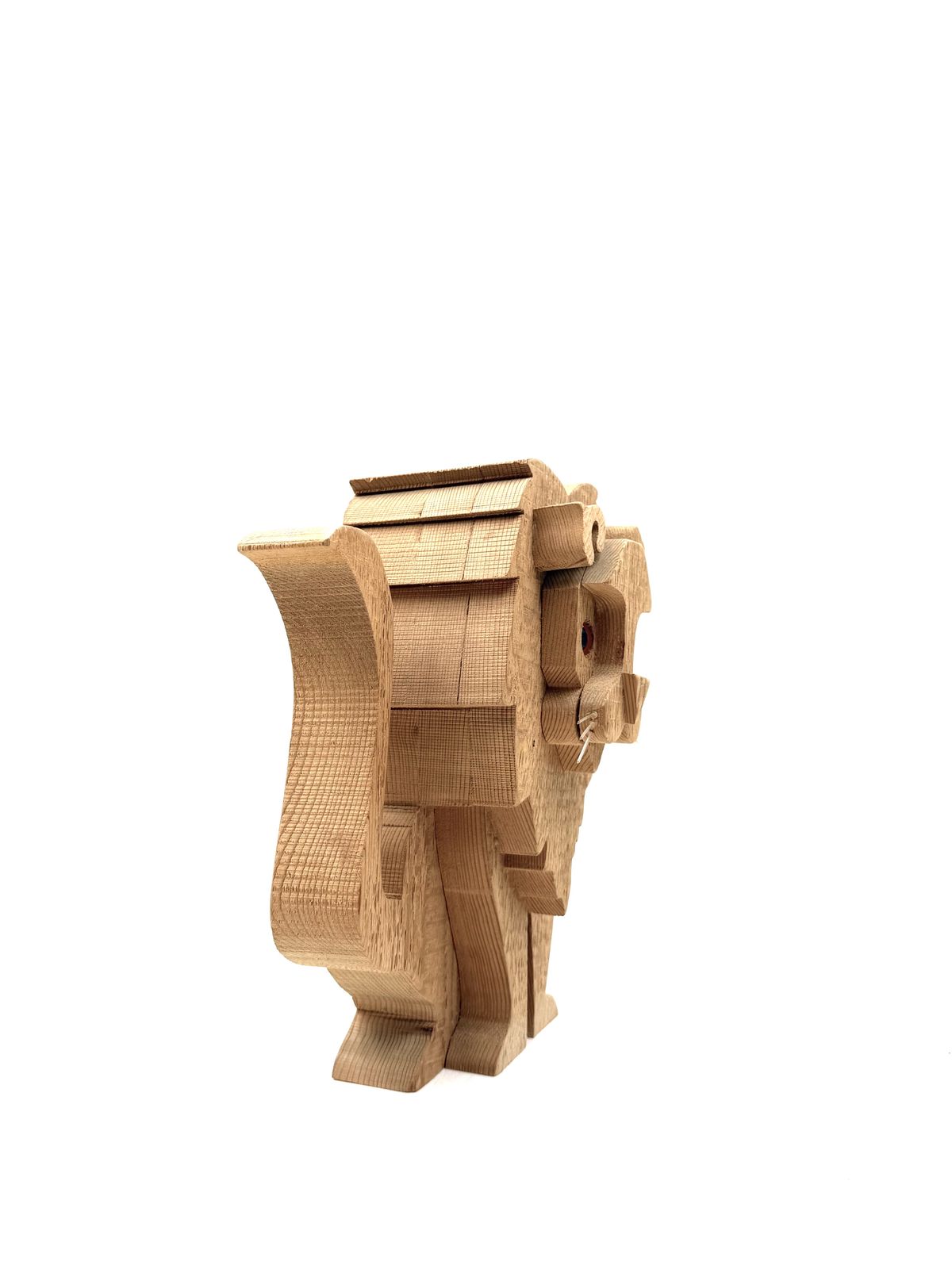 Bottega Michelangeli, Lion Wood Sculpture, Orvieto Italy 1970s photo Art