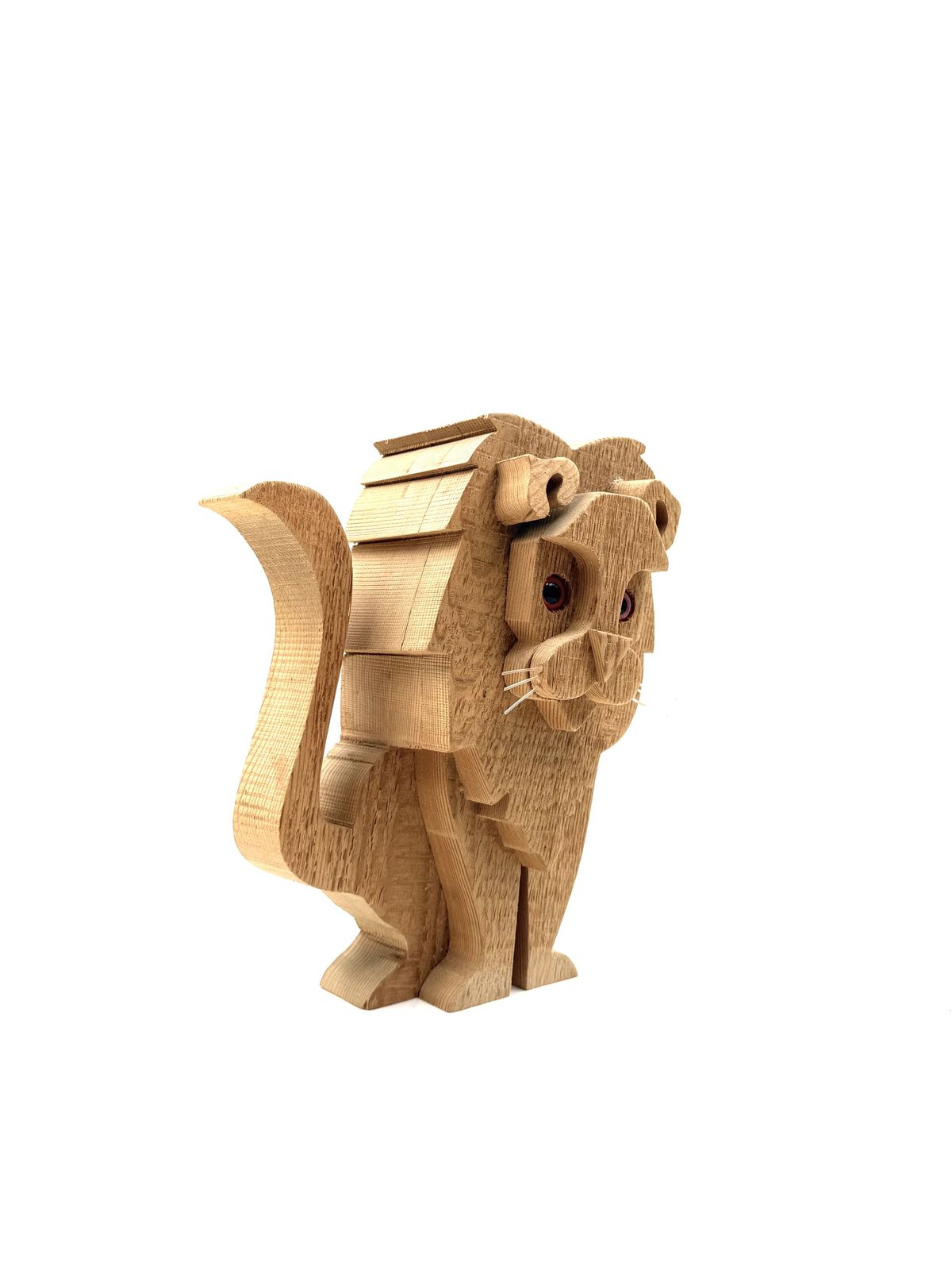 Bottega Michelangeli, Lion Wood Sculpture, Orvieto Italy 1970s photo vinterior