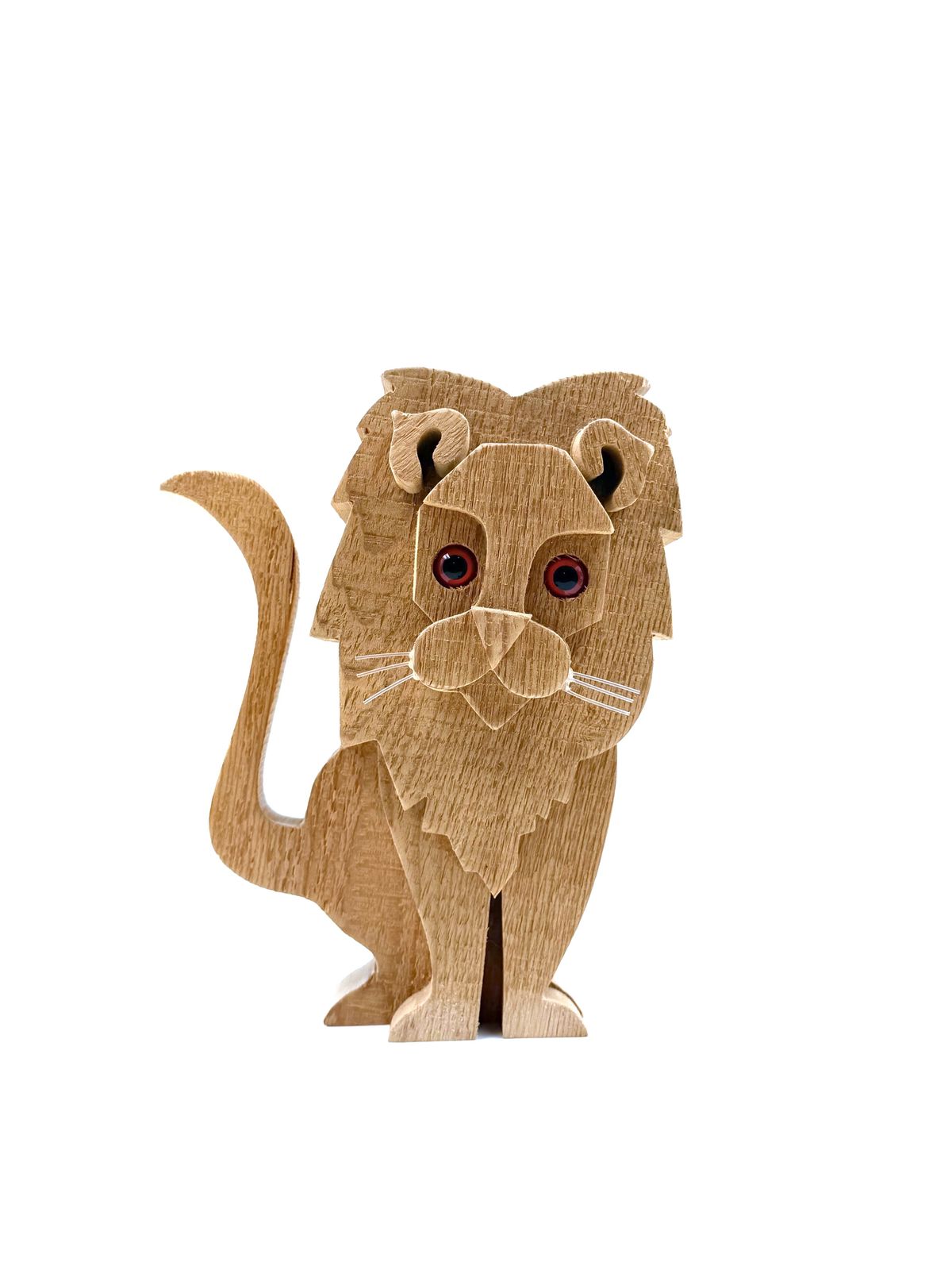 Bottega Michelangeli, Lion Wood Sculpture, Orvieto Italy 1970s